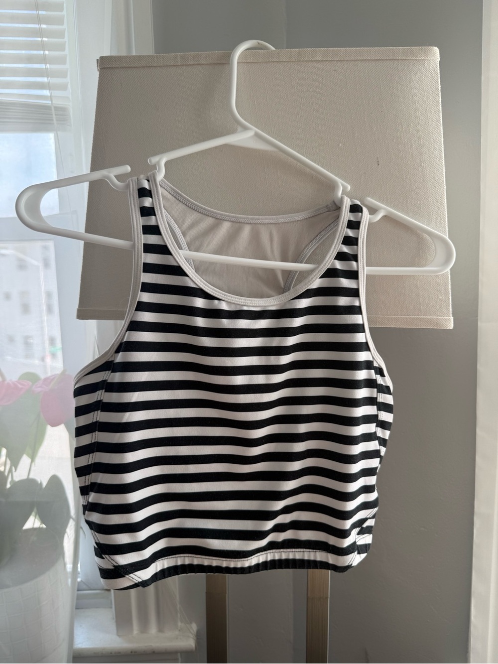 Born Primitive Black & White Striped Cropped Tank